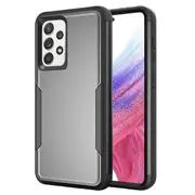 For For 5G Samsung Galaxy A13 5G (Not for 4G) 3in1 Case Drop Resistant Defender Tradies Hybrid Armor Heavy Duty Rugged Shockproof Tough Cover (Black)