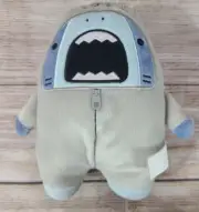 Samezu Plush Jaggy Stuffed Animal Toy Shark Gray Blue Clever Idiots 7.5" New
