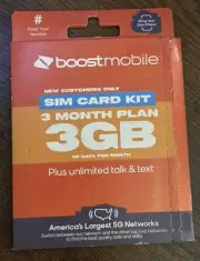 Boost Mobile eSIM Kit (3GB) Data 3-Month Plan.