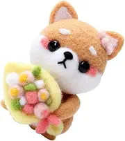 NUOBESTY Wool Felting Kit Plush DIY Kit Craft Supplies for Kids Handmade Felting Doll Set