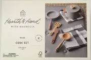 Hearth & Hand Magnolia Wooden Toy Kitchen Pot Pan 8 pieces Cook Set