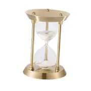 Hourglass Sand Timer 60 Minute:Brass Sand Clock 60 Minutes,Vintage White Sand