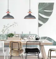 NARVIK: Industrial Scandinavian Dome Shape Pendant Lights Matte Grey