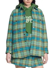 Sandro Kenneth Wool Coat 36 Blue