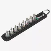 Wera 003881 Belt 2 Zyklop Bit Socket Set, 1/4" Drive, 8 Pieces - with Holding Fu
