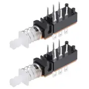 Push Button Switch DPDT 6 Pin 1 Position Self-Locking 2PACK
