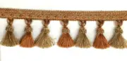 Tassel Fringe Trim 3.5" for Drapery Curtain Upholstery Pillow/ Gold & Copper