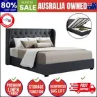 Bed Frame King Size Gas Lift Charcoal ISSA