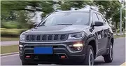 QXLKJ Car Flashing 1 Pair Compatible for Jeep Compass 2017 2018 2019 2020 LED DRL Daytime Running Light Daylight Waterproof Yellow Signal Lamp