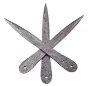 3PCS Throwing Knife Set Fixed Blade Knife With sheath hunting camping damascus