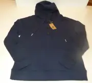 NEW Amazon Essentials Tencel Hoodie 3 Button Hoodie Navy Size Medium Unisex