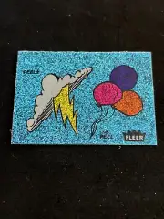 Vintage 80’s Fleer Glitter Sticker - Ballon’s & Lightning Bolt - Rare