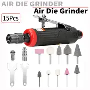 15Pcs 1/4'' Mini Air Compressor Die Grinder Grinding Tool For Polishing Carving