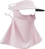 [Ｗoowayo] Sun Hats for Women Outdoor Ice Silk Sun Protection Breathable Quick-Drying Hat Face Neck Flap Cover Folding Sun Hat Light Grey