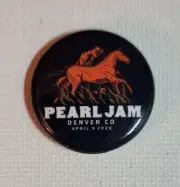 Pearl Jam 2020 Denver Button Pin Badge Gigaton Tour Eddie Vedder 10 Ten Club