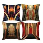 Colorful and Geometric Lines Printed Pattern Throw Pillow Cover Cushion Cover