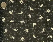 OOP! DEBBIE MUMM "GHOSTS"/BLACK -BTHY - 18"X44"