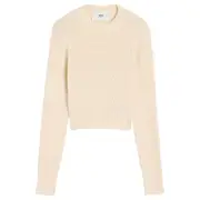 Ami De Coeur Pointelle Crew Neck Sweater