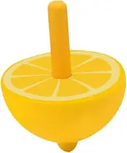 Kisangel Mini Colorful Fruit Shape Top for Engaging Rotating Gyroscope for Fine Motor Skills and Hand Eye Coordination for Lemon Yellow