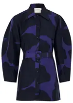 Lovebirds Chester Printed Silk Shirt - Purple - XL (UK18) XL (UK18)