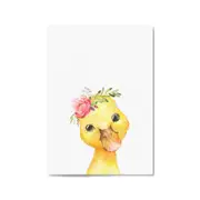 Cute Baby Duck Nursery Animal Gift Wall Art
