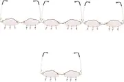 [WRITWAA] 2pcs Cloud Sunglasses Photo Props Unisex Sunglasses Cloud Glasses Rimless Glasses Irregular Sunglasses Cloud Shaped Sunglasses Cloud Eyeglasses Personalized Sunglasses