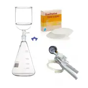 2000ml,Suction Filtration Unit,90mm Buchner Funnel,2 Litre Flask & Vacuum Pump