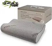 Sinomax Graphene Memory Foam Pillows, Antibacterial Breathable Neck and Cervical Pillows with Washable Hypoallergenic Cover, Adjustable Bamboo Pillow for Back, Stomach and Side Sleepers