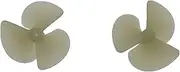 LUMIXE 5/10Pair 3-Blade Full Immersion Propeller 2mm Shaft Paddle Diameter 36/42mm CW CCW Nylon Props for DIY Model RC Boat Spare Parts Boat Propeller (Color : 10pairs 2x42mm)