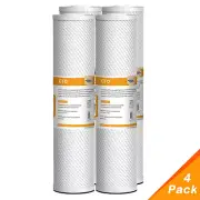 4 Pack 20x4.5" Big Blue CTO Carbon Block Water Filter Cartridges Whole House 5μm