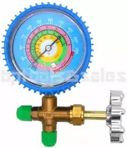R410a R12 R22 SINGLE MANIFOLD GAUGE 4 TESTING CHARGING AIR CONDITIONING GAUGE