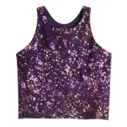 Tek Gear Longline Bra Tank Built in Shelf Bra Girl's Size 18 Plus - Purple