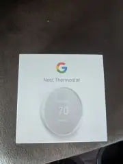 Google Nest Programmable Smart Wi-Fi Thermostat for Home - Snow. New In box.