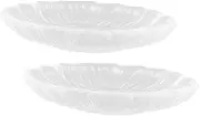 OFFSCH 2Pcs Transparent Glass Saucer Decorative Mini Plates for Snacks Appetizers Teacups Cup Mats for Table Protection Decoration for Home Tearoom Use