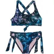 Beach Lingo L123528 Santa Cruz Bralette Two- Piece Set Girl's Size 10