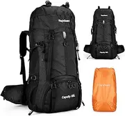 King'sGuard 60L Hiking Backpack, Waterproof Camping Backpacking Backpack for Men Outdoor Climbing Daypack