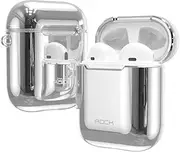 Air Smart Headphones Bluetooth Earphone RPC1483 Universal TPU Dust-Proof Anti-Fingerprint Electroplating Wireless Bluetooth Earphone Protective Case for Apple AirPods 1/2(Tarnish) (Color : Silver)