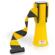 Pyle Retractable Traffic Cone Hazardous Caution Tape Style, Warning/Emergency