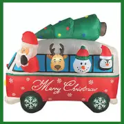 7 Ft Santa Claus Vintage Mini Van Inflatable Christmas Tree Prop Yard Blow Up