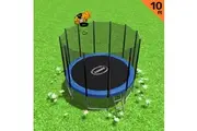 Blizzard 10ft Trampoline with Basketball set Blue