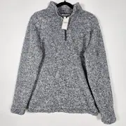 ROWM 1/4 Zip Soft NWT Polyester Mens Small Long Sleeve Pullover Sweatshirt