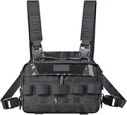 Running Chest Pack, Chest Bag, Lightweight Pouch Vest, Adjustable Secure Fit, Tackle Storage Carrier for Women, Outdoor Activities, Hunting, Camping, Cycling, Hiking, Workouts