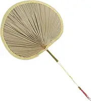[RYEPOLNIX] Plantain Fan Handmade Panama Fan Raffia Hand Fan Handmade Leaf Fan Chinese Handheld Fan Wedding Fans for Guest Banana Leaves Fans Straw Hand Fan Elder Banana Leaf China Natural/157/110