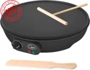 Quest Electric Pancake & Crepe Maker – Extra Large Non-Stick Surface w/ Utensils