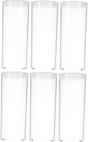 SEWACC 6 Pack Plastic Coin Storage Tubes Coins Holder Visible Design Lightweight and for Coin Shows for Collectors