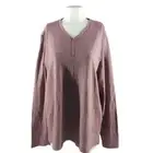 NWT INC Fall Henley Top Size XL(16-18) Women Pullover Fall Purple Mauve Knits