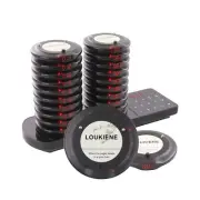Restaurant Pager System, 20 Wireless Coaster Beeper Guest Customer Queue Page...