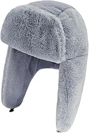 [yuksok] Winter Trapper Hats Biking Ear Cap with Earflaps Thermal Ski Hat Winter Lei Feng Hat Winter Hats for Women Running Skateboard