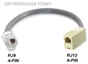 RJ9 RJ10 RJ22 4P4C 4PIN MALE to RJ12 RJ11 6P6C 6PIN FEMALE HEADSET PHONE ADAPTER