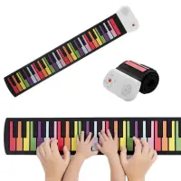 在飛比找momo購物網優惠-【Bora】充電式兒童彩虹手捲鋼琴(兒童 手捲鋼琴 手捲電子